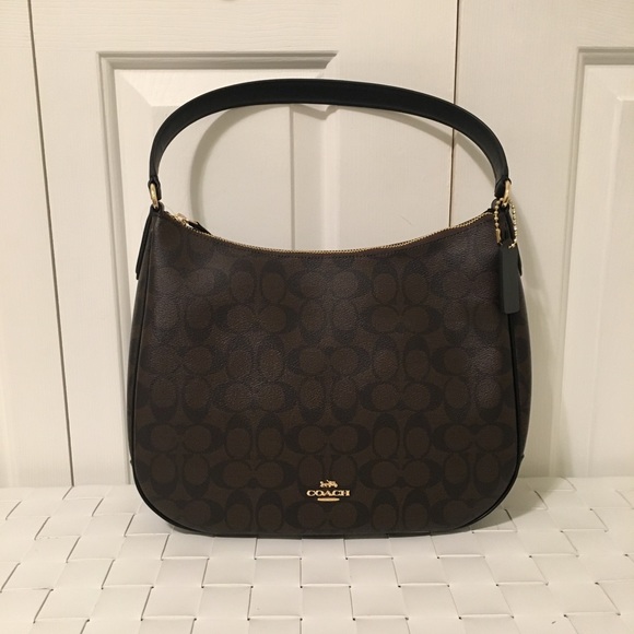 Coach Handbags - NWT coach signature zip hobo shoulder bag